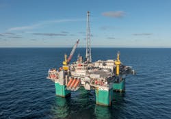 Duva has been developed via a 9-km (5.6-mi) subsea pipeline to the Gjøa semisubmersible platform. Duva has been developed via a 9-km (5.6-mi) subsea pipeline to the Gjøa semisubmersible platform.