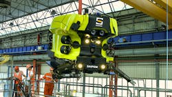 The Hydrone-R underwater intervention drone. The Hydrone-R underwater intervention drone.