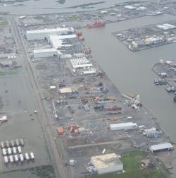 Aerial view of Port Fourchon on Monday, August 30, 2021.