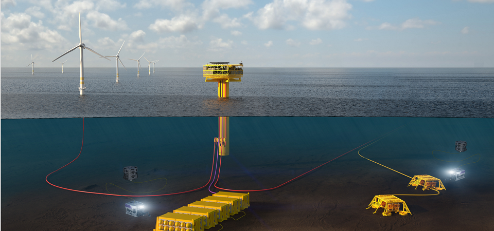 The Deep Purple system uses offshore wind energy to extract green hydrogen from seawater.