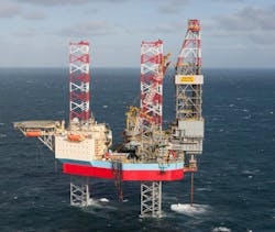 The jackup Maersk Resolve. The jackup Maersk Resolve.