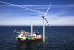 The jackup vessel Sea Installer. The jackup vessel Sea Installer.