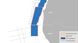 ANG Namibe 2020 and NAM 2019 expand 3D coverage of the basin revealing plays and traps with improved FWI-driven imaging of structure and basin fill.