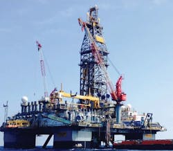 The semisubmersible Valaris 8505. The semisubmersible Valaris 8505.