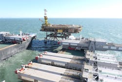 Morecambe DP4 topsides removal in the East Irish Sea.