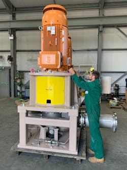 Vertical inline pump. Vertical inline pump.