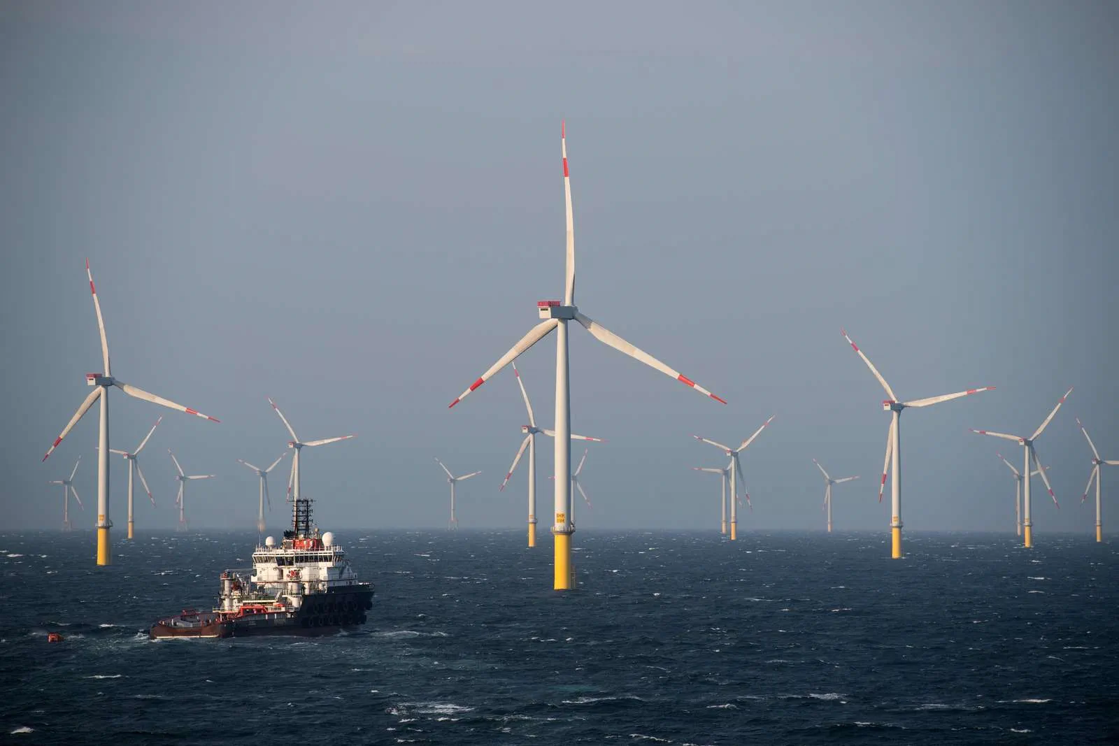 The Borkum Riffgrund 2 offshore wind farm in the German North Sea.