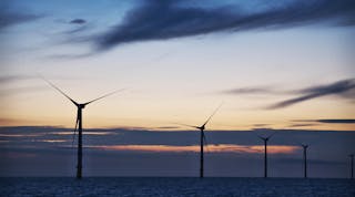 Located off the Lincolnshire coast, Triton Knoll consists of 90 Vestas 9.5-MW turbines, each one up to 187 m (614 ft) tall.