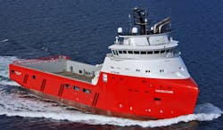 The platform supply vessel Far Solitaire. The platform supply vessel Far Solitaire.