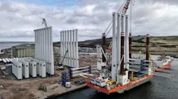 The jackup vessel Blue Tern at the company’s Port of Nigg facility.