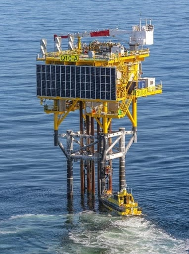 The Q10-A gas field platform.