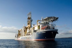 The ultra-deepwater drillship Stena Carron. The ultra-deepwater drillship Stena Carron.