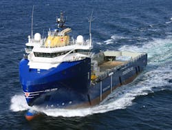 The platform supply vessel Stril Orion. The platform supply vessel Stril Orion.