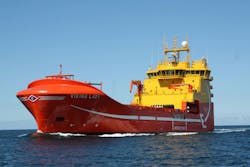 The platform supply vessel Viking Lady. The platform supply vessel Viking Lady.