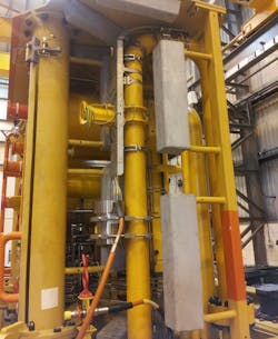 Subsea erosion monitoring in bend. Subsea erosion monitoring in bend.