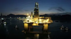 The semisubmersible drilling rig Deepsea Aberdeen.