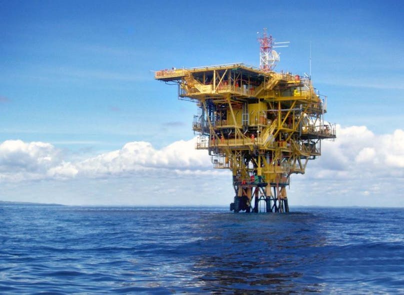 The PMNT-1 fixed platform at the Manati field offshore Brazil.