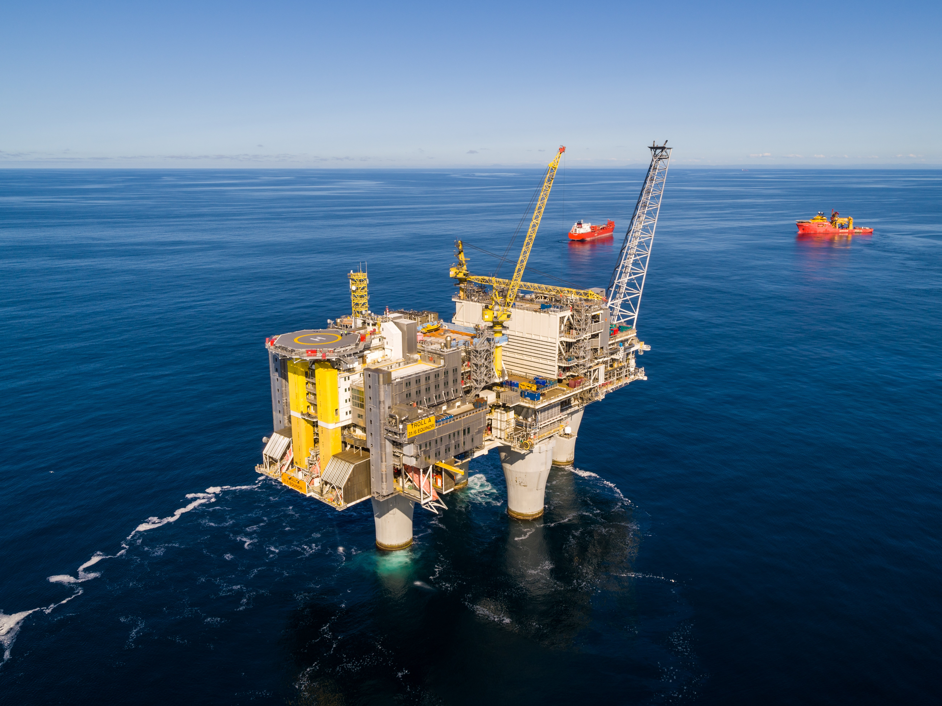 The Troll A platform in the North Sea.