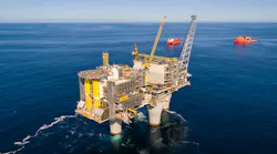 The Troll A platform in the North Sea.