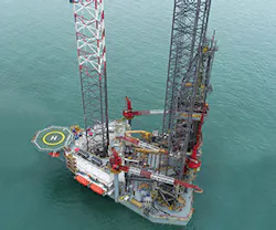 The jackup Valaris 123. The jackup Valaris 123.