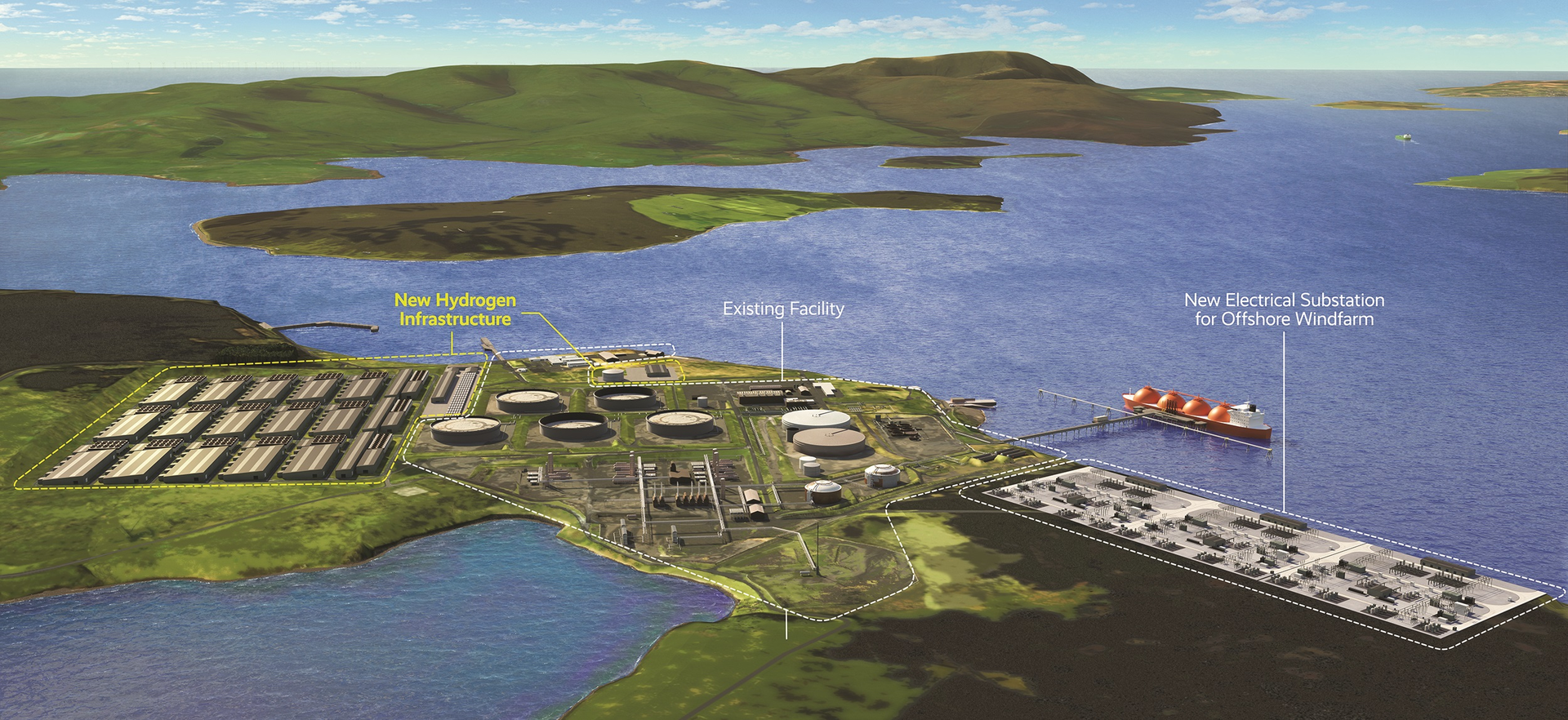 The Flotta Hydrogen Hub is a proposed industrial scale green hydrogen facility on the island of Flotta in Orkney.