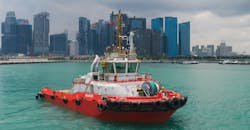 The Maju 510 tug is owned and operated by Keppel Smit Towage. The Maju 510 tug is owned and operated by Keppel Smit Towage.