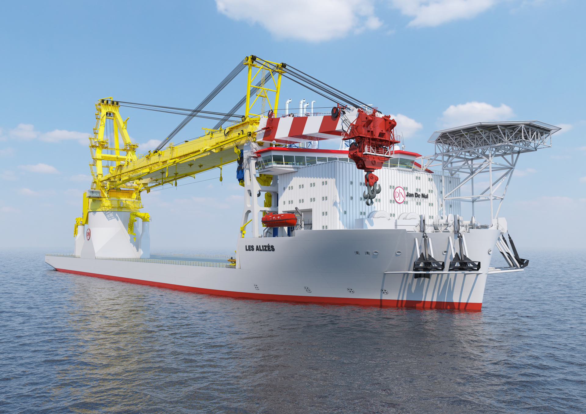 The heavy-lift vessel Les Aliz&eacute;s is expected to be delivered next year.