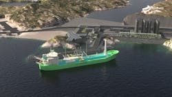 The LNG-powered CO2 carrier. The LNG-powered CO2 carrier.
