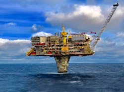 The Draugen platform. The Draugen platform.