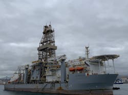 The ultra-deepwater drillship VALARIS DS-12. The ultra-deepwater drillship VALARIS DS-12.