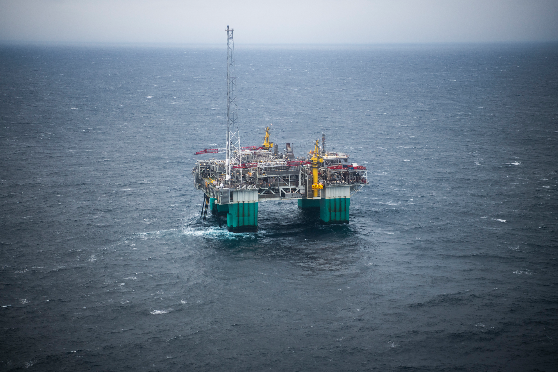 The Gj&oslash;a semisubmersible platform in the Norwegian North Sea.