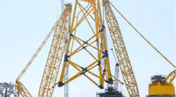 The lifting frame at the Hamriyah port.