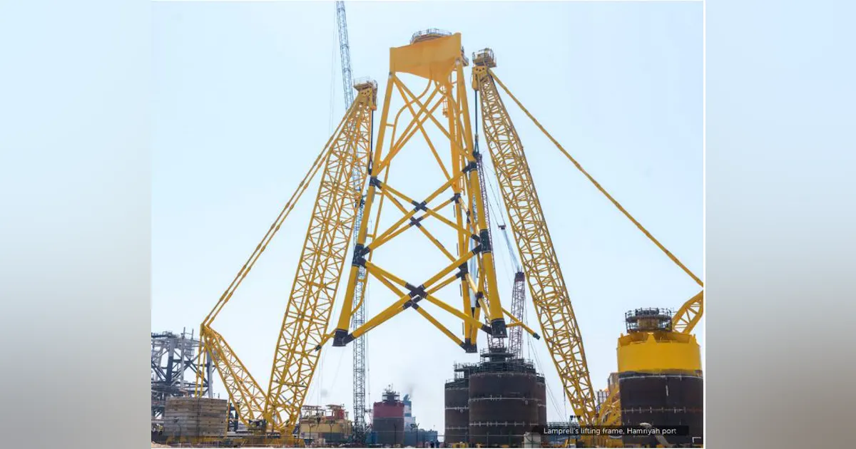 Lamprell Rig Lamprell progressing drilling rig, offshore wind farm construction ...