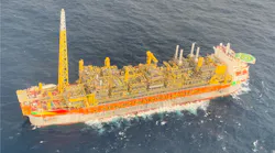 The FPSO Liza Unity will be spread moored in in 1,600 m (5,249 ft) of water.
