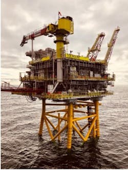 The Tolmount platform in the UK southern North Sea.