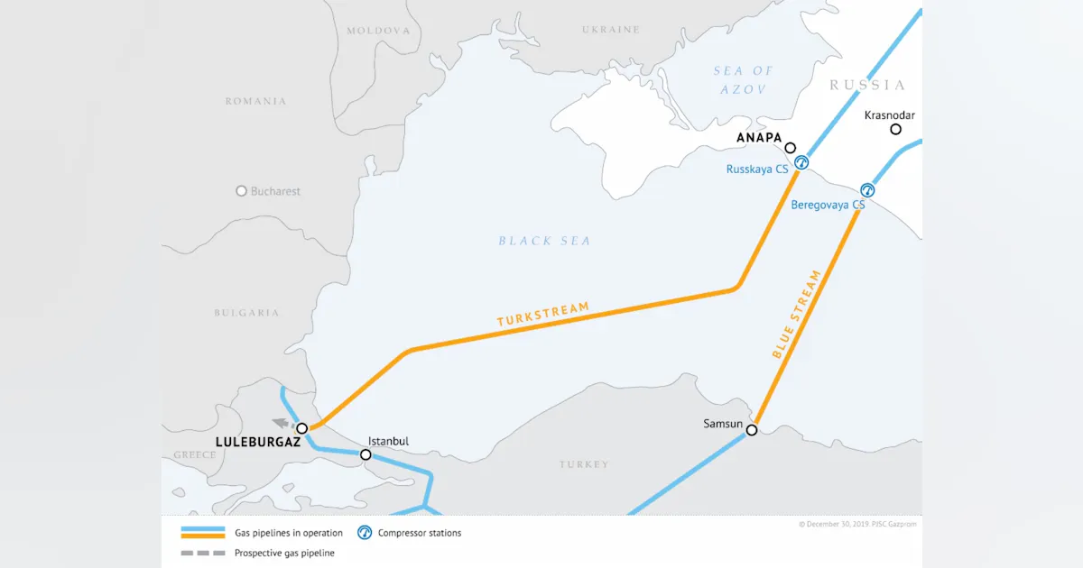 Turkstram Map TurkStream gas reaches more European countries | Offshore Magazine