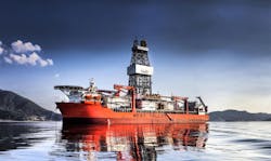 The drillship West Tellus. The drillship West Tellus.