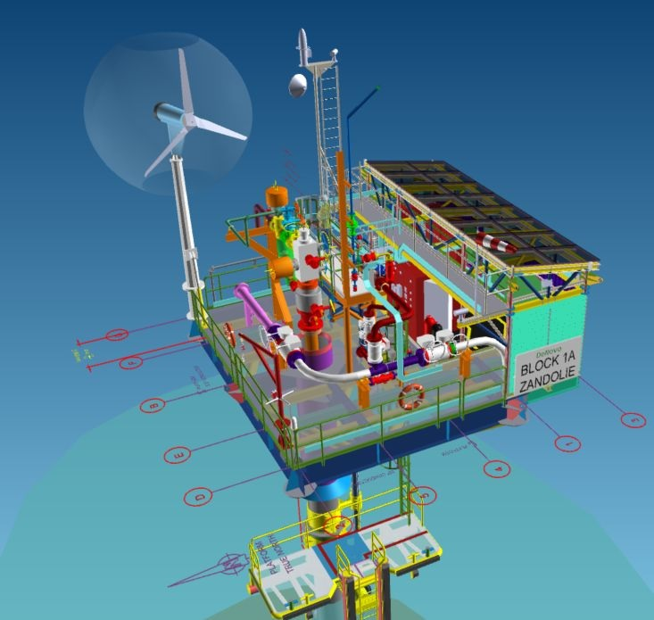 The Zandolie platform will be installed in the Gulf of Paria.