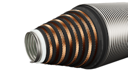 The Continental 20,000-psi flexible line has an internal stainless-steel carcass that is engineered to endure periods of continuous operation. The Continental 20,000-psi flexible line has an internal stainless-steel carcass that is engineered to endure periods of continuous operation.