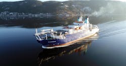 The subsea cable installation and maintenance vessel CS Sovereign. The subsea cable installation and maintenance vessel CS Sovereign.