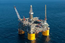 The Ursa TLP in the US Gulf of Mexico. The Ursa TLP in the US Gulf of Mexico.