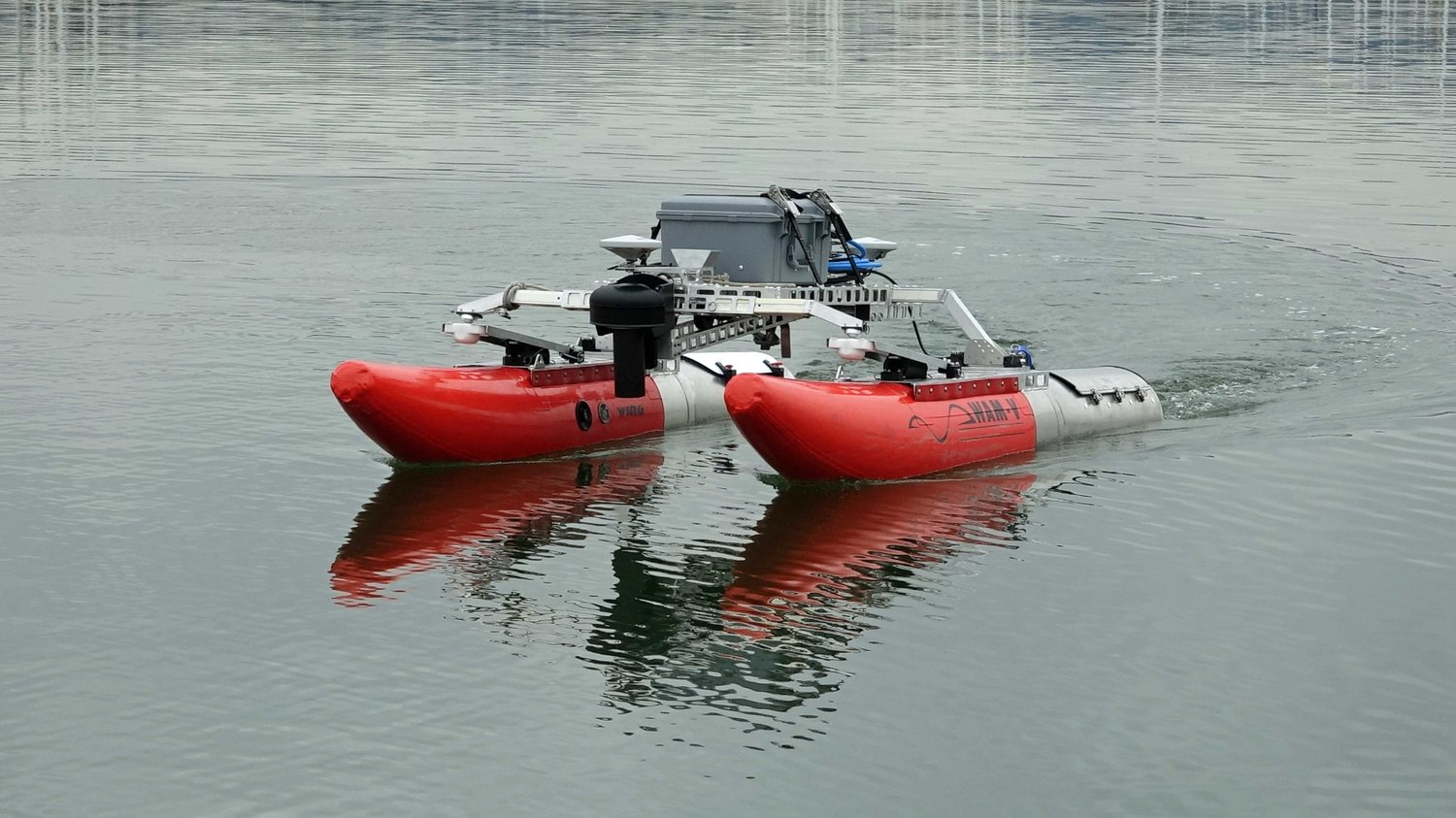The WAM-V 8 autonomous surface vehicle.