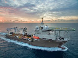 The cable-laying vessel Boka Ocean. The cable-laying vessel Boka Ocean.