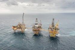The Elgin/Franklin platform complex in the UK central North Sea. The Elgin/Franklin platform complex in the UK central North Sea.