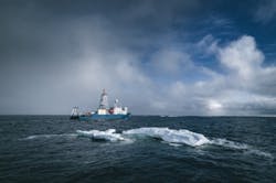 The drilling vessel Bavenit. The drilling vessel Bavenit.