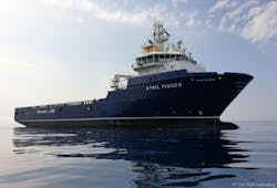 The supply vessel Stril Pioneer. The supply vessel Stril Pioneer.