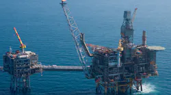 The Britannia platform in the UK central North Sea.