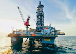 The semisubmersible Valaris DPS-5 (ex-Valaris 8505). The semisubmersible Valaris DPS-5 (ex-Valaris 8505).