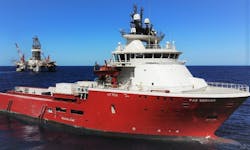 The platform supply vessel Far Seeker. The platform supply vessel Far Seeker.