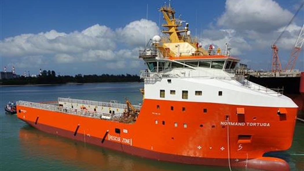 The platform supply vessel Normand Tortuga.